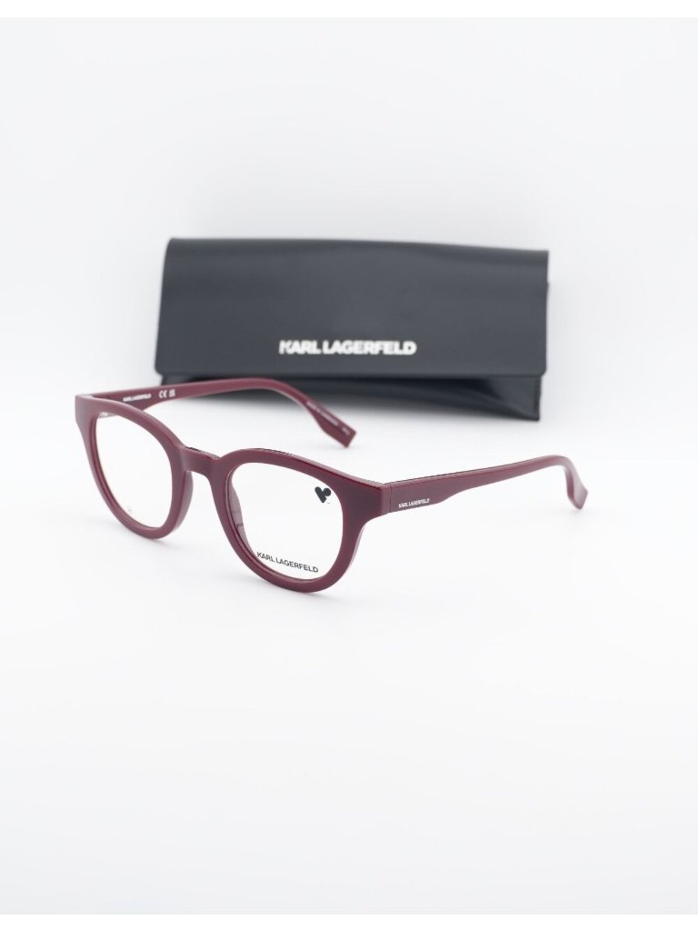 Karl Lagerfeld KL6177 601 Round 47mm Eyeglasses - Burgundy